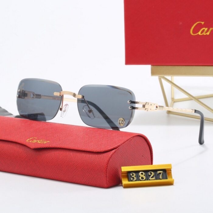Sunglasses Cartier Gold Rimless Gradient CTR002 - Image 1