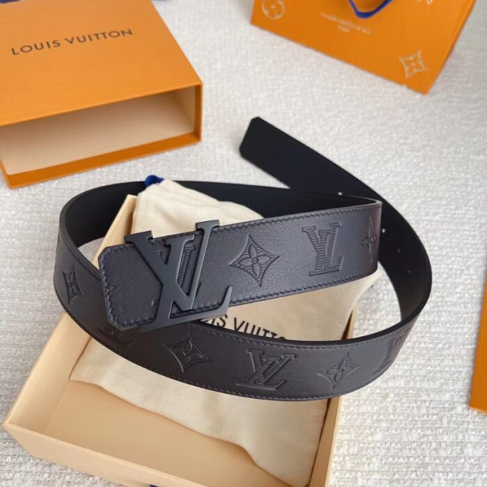 Louis Vuitton LV Monogram Belt Black LV044 - Image 5