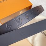 Louis Vuitton LV Monogram Belt Black LV044 - Image 7