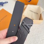 Louis Vuitton LV Monogram Belt Black LV044 - Image 6