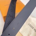 Louis Vuitton LV Monogram Belt Black LV044 - Image 9