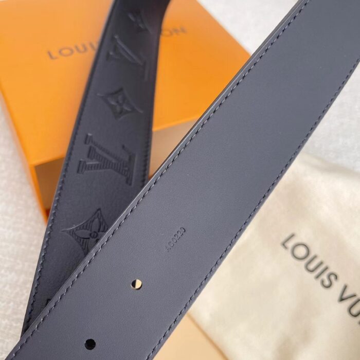 Louis Vuitton LV Monogram Belt Black LV044 - Image 9