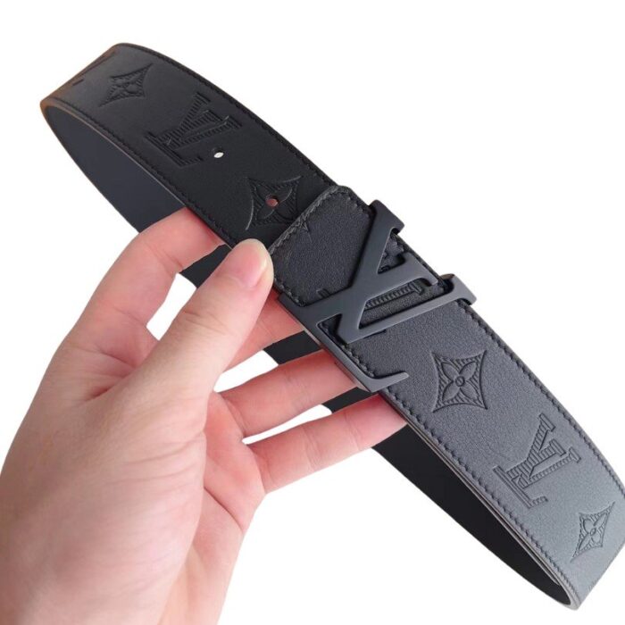 Louis Vuitton LV Monogram Belt Black LV044 - Image 1