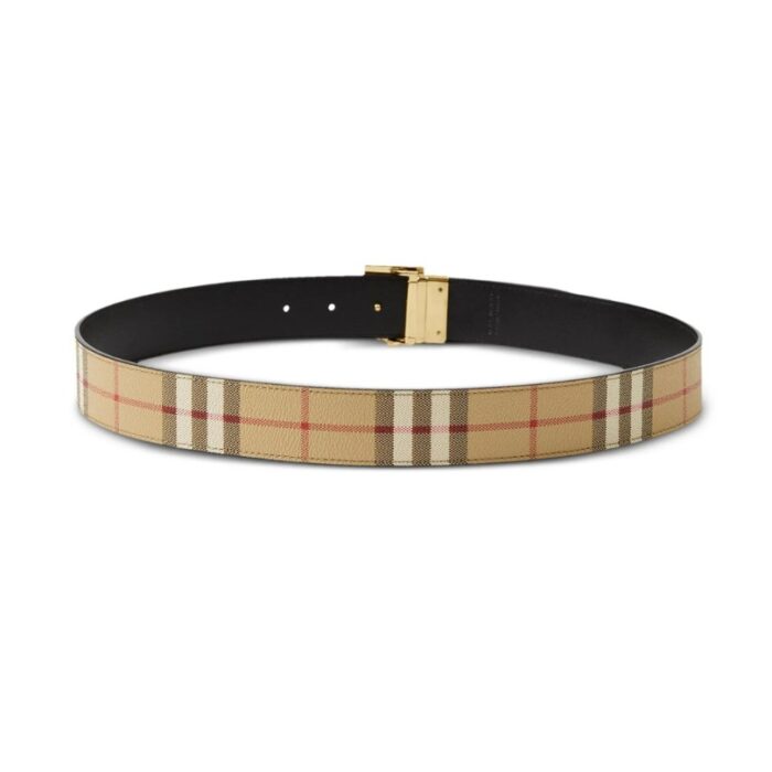 Belt Burberry Black Gold TB Plaque BY001 - Image 3