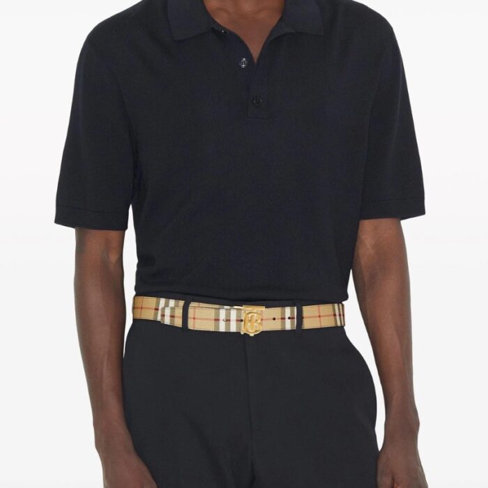 Belt Burberry Black Gold TB Plaque BY001 - Image 4