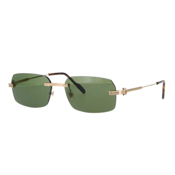 Sunglasses Cartier Gold Frame Green Lenses CTR004 - Image 1