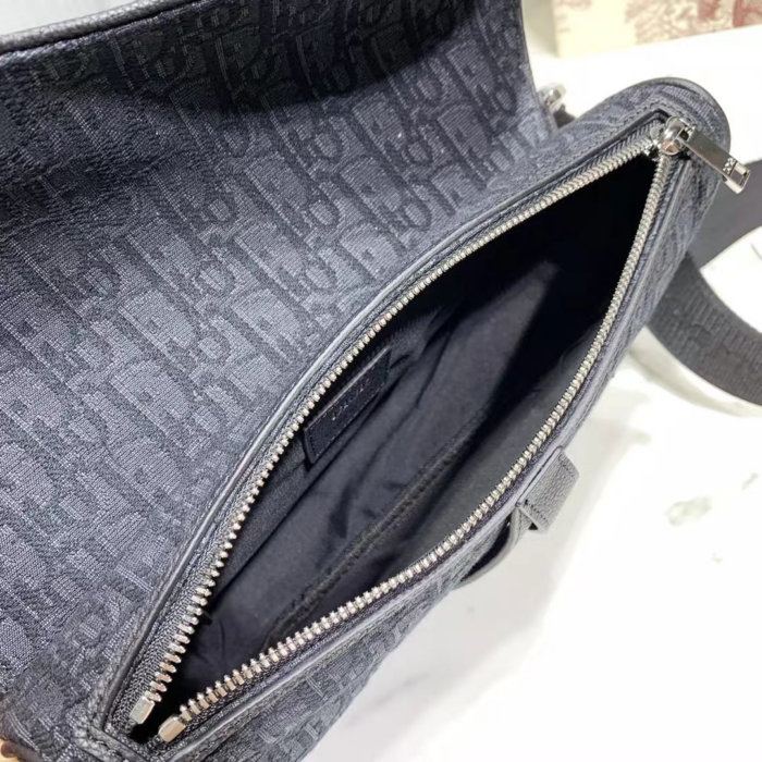 Bag Dior Oblique Black Canvas DO036 - Image 9