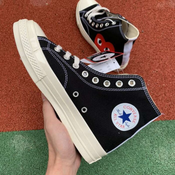 Converse Chuck Taylor All Star 70s X Comme des Garçons Play Long Shaft Black CVW003 - Image 4