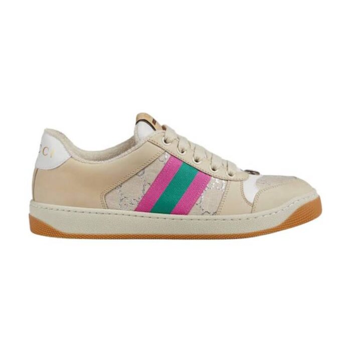 Gucci Screener Cream Leather GCW002 - Image 1