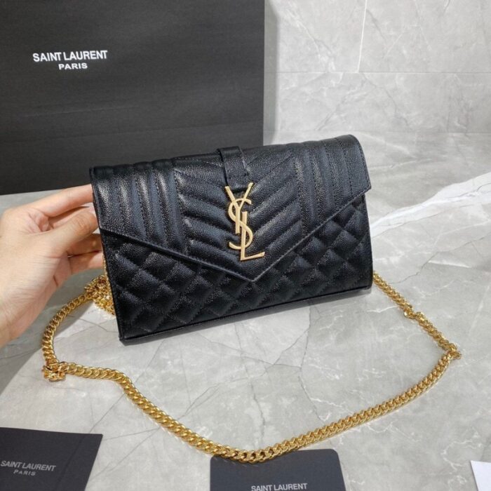 Yves Saint Laurent Small Envelope Chain Wallet YSL012 - Image 1