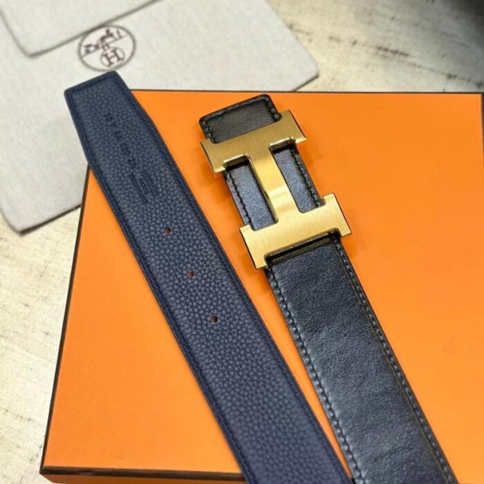 Belt Hermès Buckle & Reversible Leather Strap HM001 - Image 4