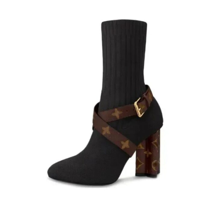 Louis Vuitton Silhouette Ankle Boots Heel And Strap LVW049 - Image 1