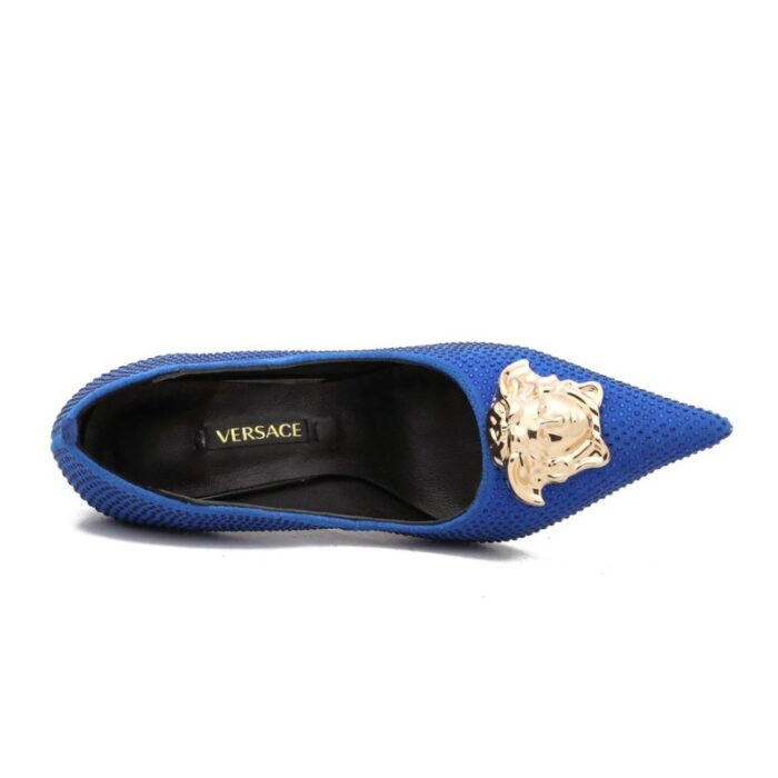 Versace Medusa Decollete Studded Pointed Toe Pump VSC009 - Image 10