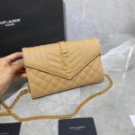 Yves Saint Laurent Small Envelope Chain Wallet YSL012 - Image 16