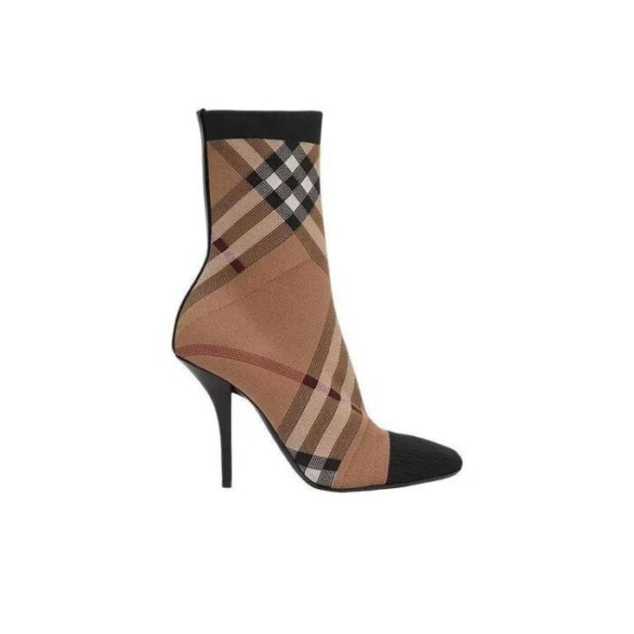 Burberry Vintage Check 110mm Sock Boots BY019 - Image 2