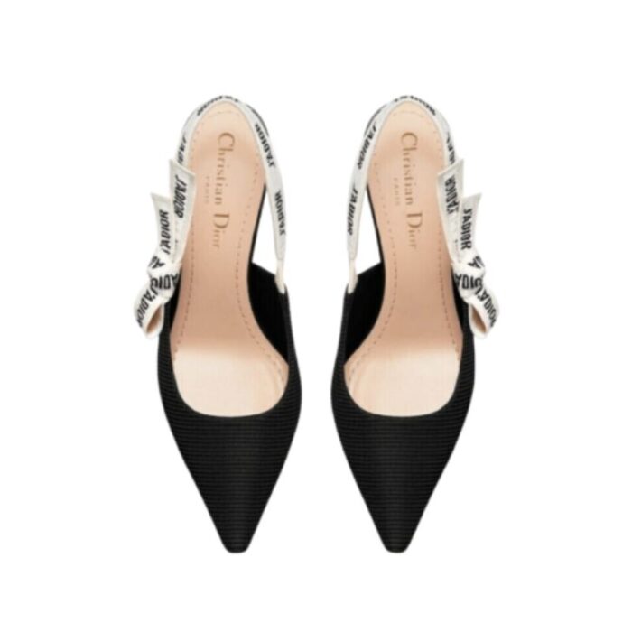 Dior High Heel Sandal Decolletè Slingback J’adior Nero Opaco DOW007 - Image 2