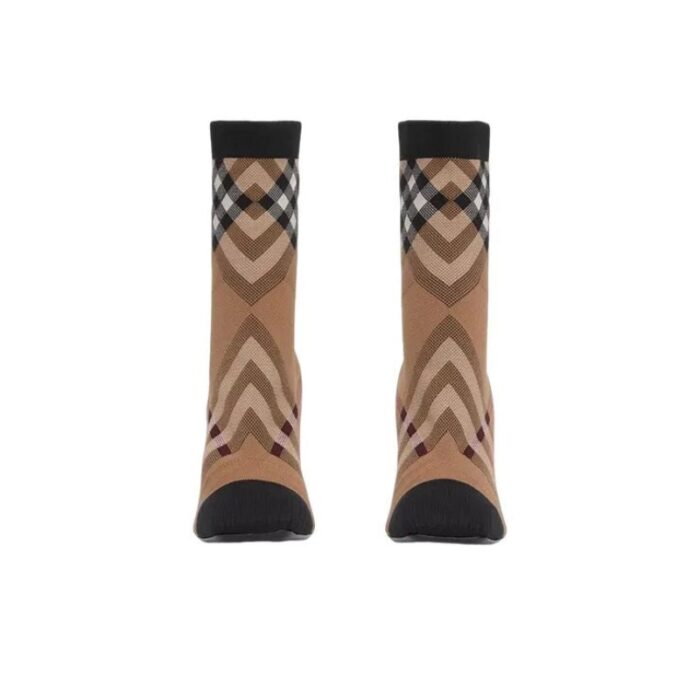 Burberry Vintage Check 110mm Sock Boots BY019 - Image 3