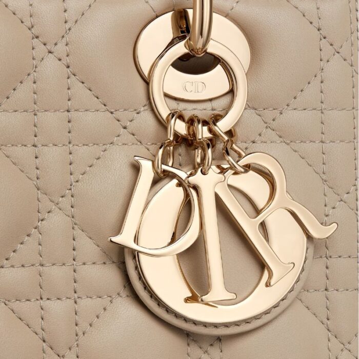 Shoulder Bag Dior Lady-D Sabbia Cannage DOW004 - Image 4