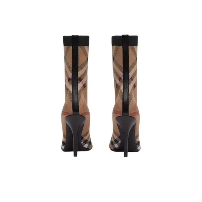 Burberry Vintage Check 110mm Sock Boots BY019 - Image 4