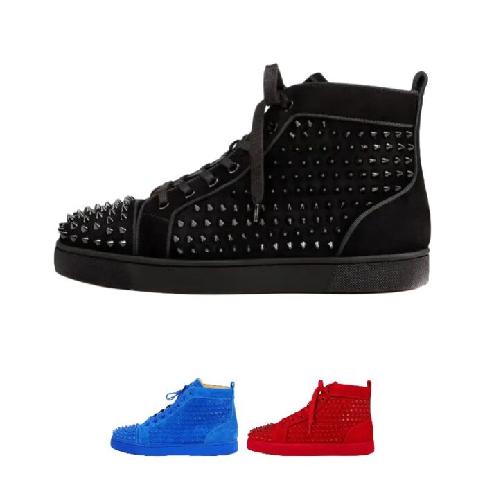 Christian Louboutin Spikes High Top Skateboarding Shoes CL009 - Image 5
