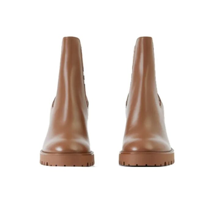 Burberry Checkered Panel Ankle Boots BY020 - Image 8