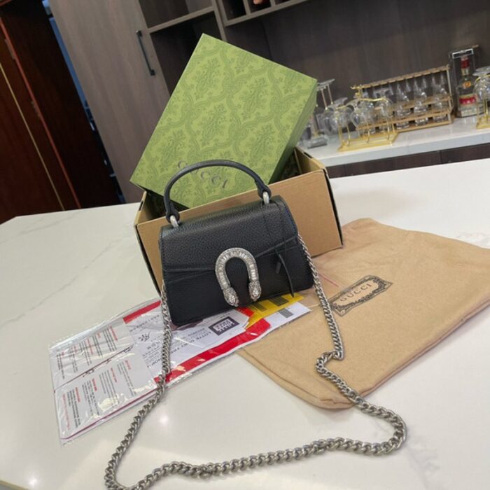Gucci Tote Dionysus Black Bag GC246 - Image 1