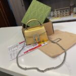 Gucci Tote Dionysus Gold Metallic Bag GC248
