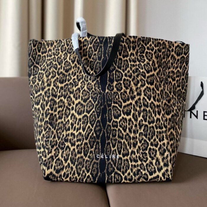 Celine Gusset Leopard Tote Bag CE006 - Image 1