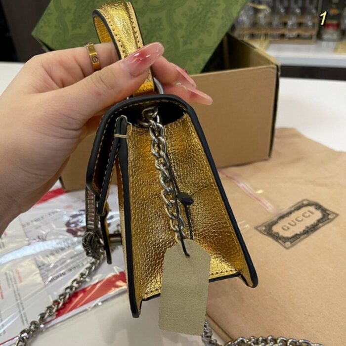 Gucci Tote Dionysus Gold Metallic Bag GC248 - Image 2