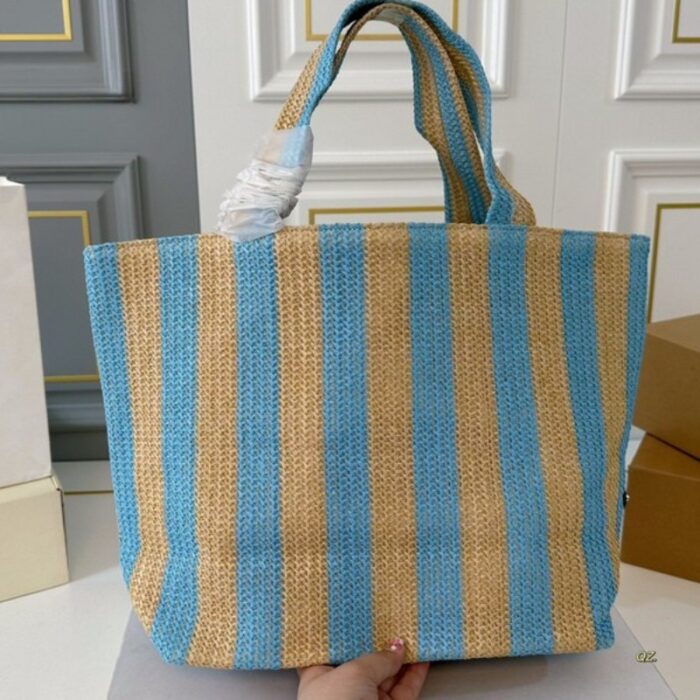 Prada Raffia Logo Tote Bag PD077 - Image 2