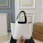 Prada White/Black Medium Leather Bag PD082 - Image 2