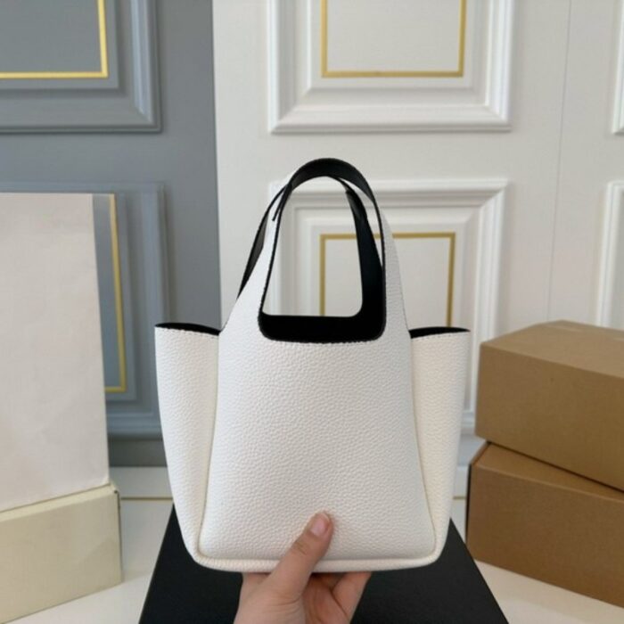 Prada White/Black Medium Leather Bag PD082 - Image 2
