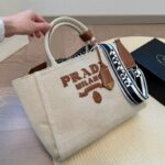 Prada Large Linen Blend Tote Bag PD097 - Image 2