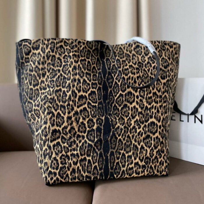 Celine Gusset Leopard Tote Bag CE006 - Image 2