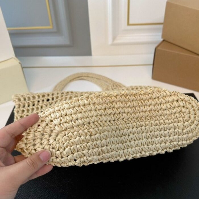 Prada Raffia Tote Bag PD078 - Image 11