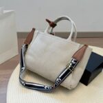 Prada Large Linen Blend Tote Bag PD097 - Image 3