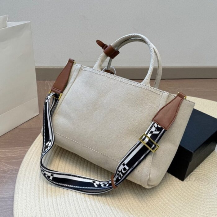 Prada Large Linen Blend Tote Bag PD097 - Image 3