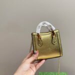 Gucci Diana Mini Bag Metallic Golg GC207 - Image 4