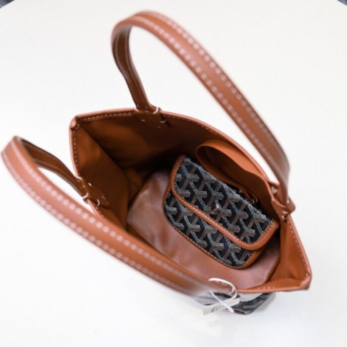 Goyard Anjou Mini Bag Black/Brown GYD017 - Image 4