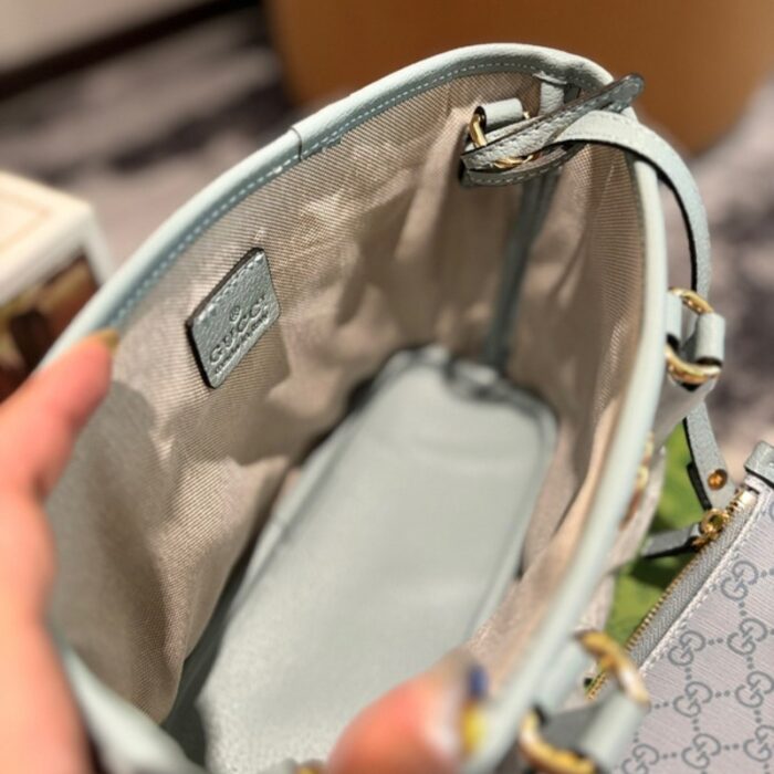 Gucci Ophidia Mini Tote Bag Blue GC254 - Image 4