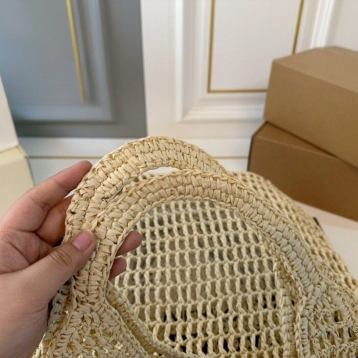 Prada Raffia Tote Bag PD078 - Image 10