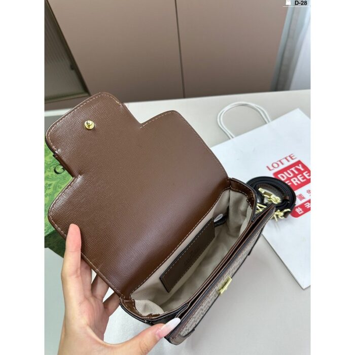 Gucci Horsebit 1955 Mini Shoulder Bag Beige GC210 - Image 5