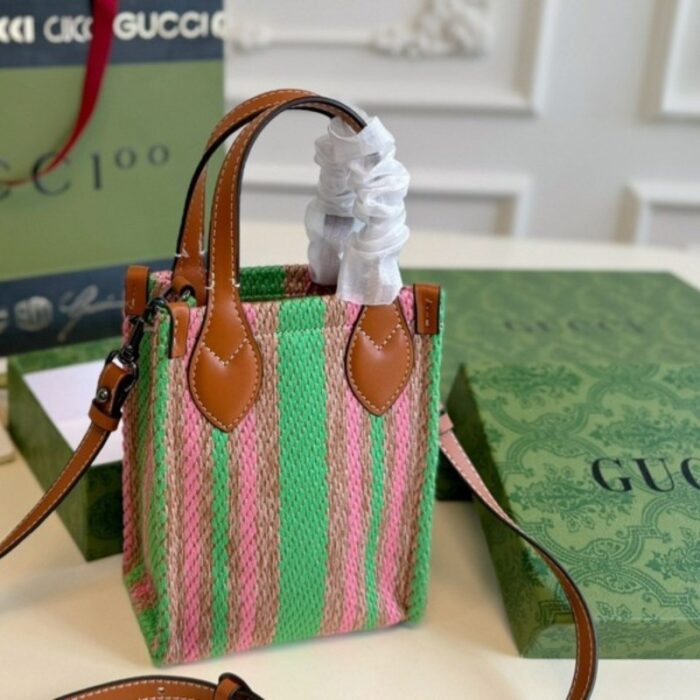 Gucci Straw Mini Shoulder Bag GC221 - Image 5