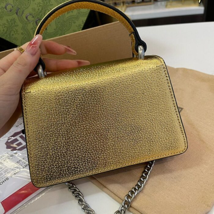 Gucci Tote Dionysus Gold Metallic Bag GC248 - Image 5