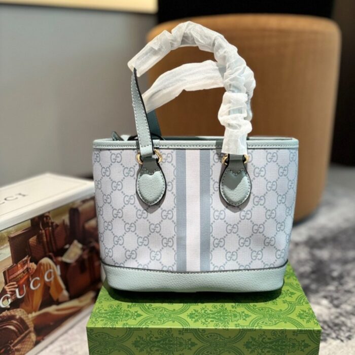 Gucci Ophidia Mini Tote Bag Blue GC254 - Image 5