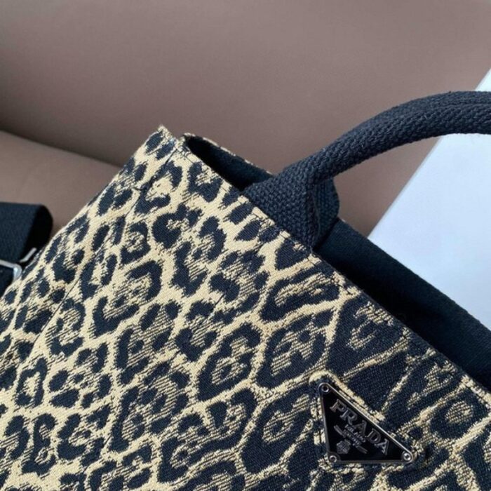 Prada Canapa Leopard Tote Bag PD089 - Image 5