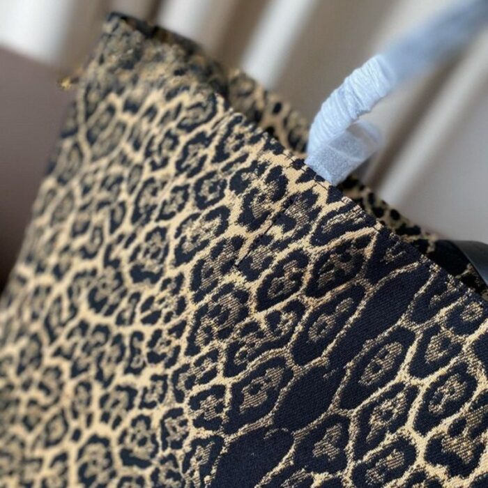 Celine Gusset Leopard Tote Bag CE006 - Image 5