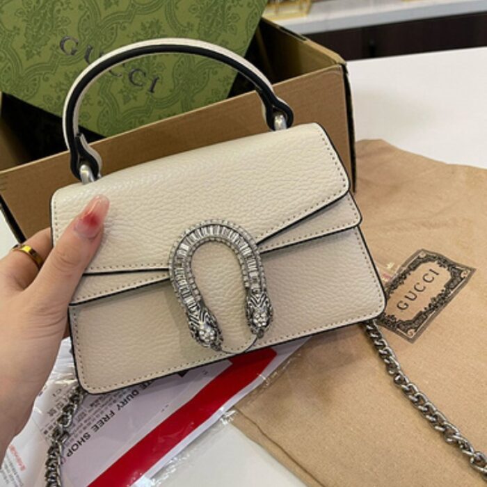 Gucci Tote Dionysus White Bag GC244 - Image 6