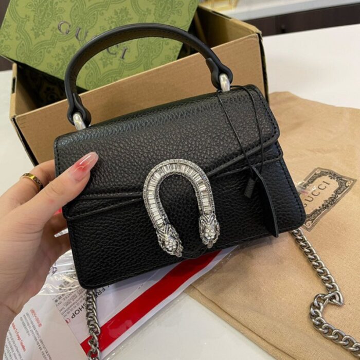 Gucci Tote Dionysus Black Bag GC246 - Image 6