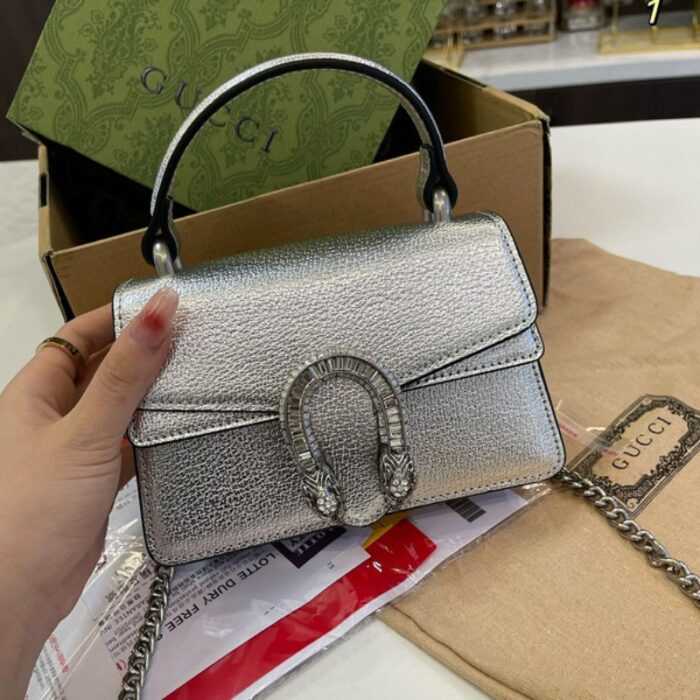 Gucci Tote Dionysus Silver Bag GC247 - Image 6
